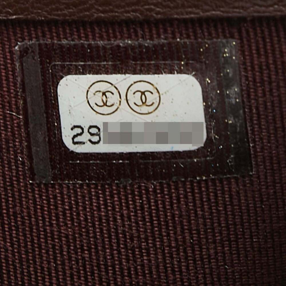 CHANEL Authentic Black Lambskin Leather Logo Wallet - Picture 9 of 10